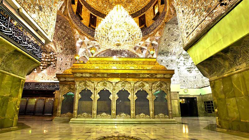 تصویری زیبا از گنبد حرم امام حسین(ع)  در شب +عکس