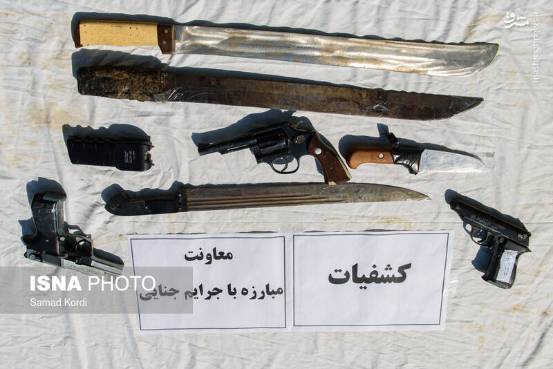 سلاح‌های سارقان تهرانی را ببینید +عکس
