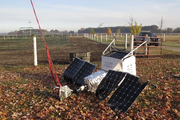 پروژه «سلفی فضایی» سامسونگ در یک مزرعه سقوط کرد
