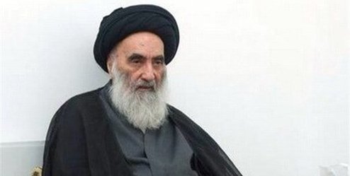 پوشش جالب نماینده سازمان ملل مقابل آیت الله سیستانی +عکس