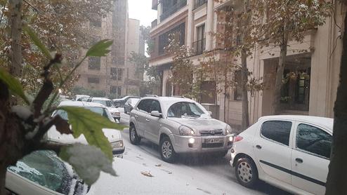 برف پاییزی تهران را سفید پوش کرد+عکس