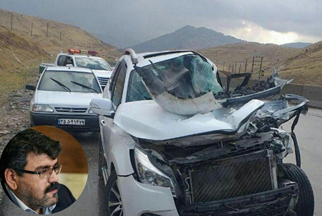 وضعیت خودروی شهردار قصرشیرین پس از تصادف +عکس