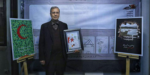 ربیعی، نقاشی کودکِ زلزله‌زده را خرید +عکس