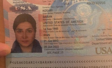 پاسپورت آمریکایی باران کوثری واقعی است؟ +عکس 