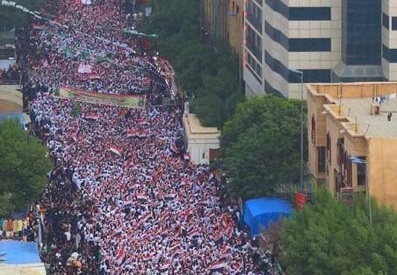 تظاهرات ضدآمریکایی میلیونی در بغداد +عکس