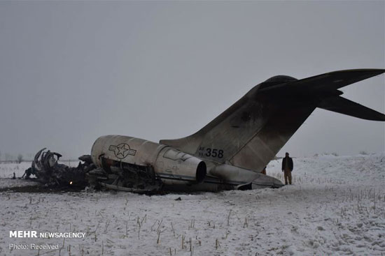 هواپیمای سرنگون شده نظامی آمریکا در افغانستان +عکس