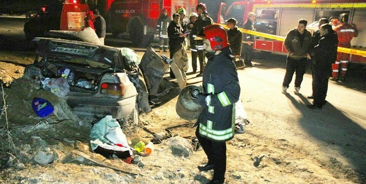 کشته شدن زن جوان بر اثر برخورد تانکر آب به پراید + عکس