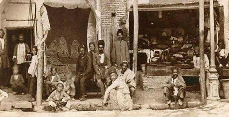 نانوایی سنگکی در طهران قدیم سال ۱۲۸۷ +عکس