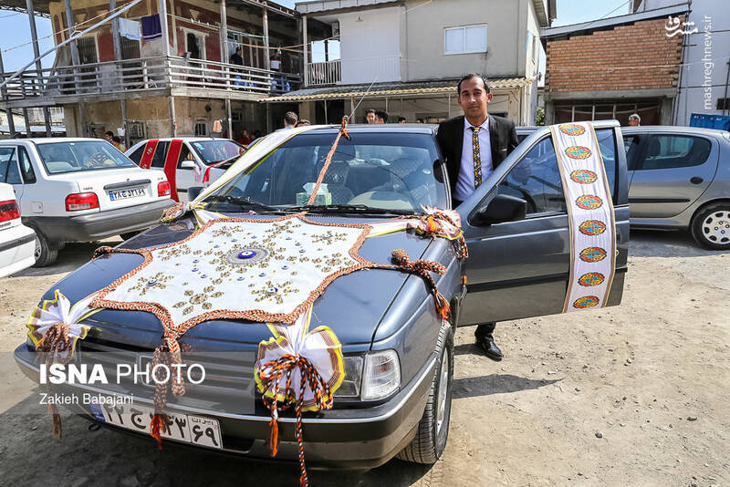 ماشین عروس خاص زوج ترکمن +عکس 