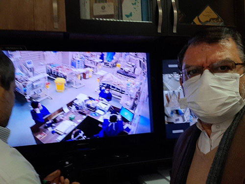 بازدید دو نماینده تهران از قرنطینه بیمارستان +عکس
