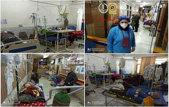 بیماران کرونایی در بیمارستان امینی لنگرود +عکس