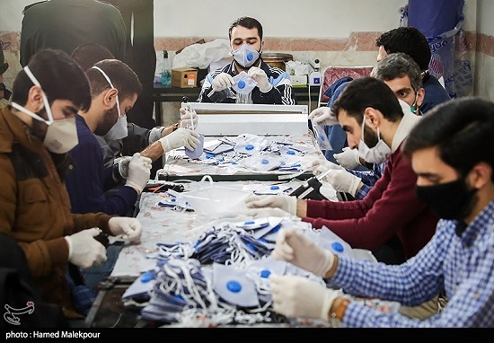 تولید ماسک در سفارت سابق آمریکا در ایران +عکس
