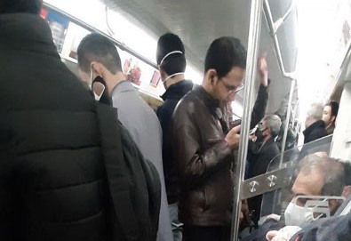مترو تهران امروز جای نفس کشیدن نبود+عکس