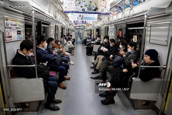 متروی ژاپن هم شلوغ شد +عکس