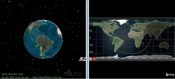 حرکت ماهواره نور در فضا +عکس