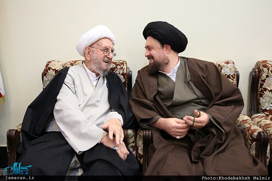 رابطه صمیمی آیت‌الله امینی و سیدحسن خمینی+عکس