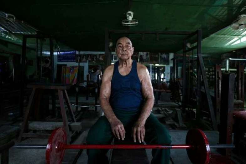 بدنسازی پیرمرد ۹۱ ساله+عکس