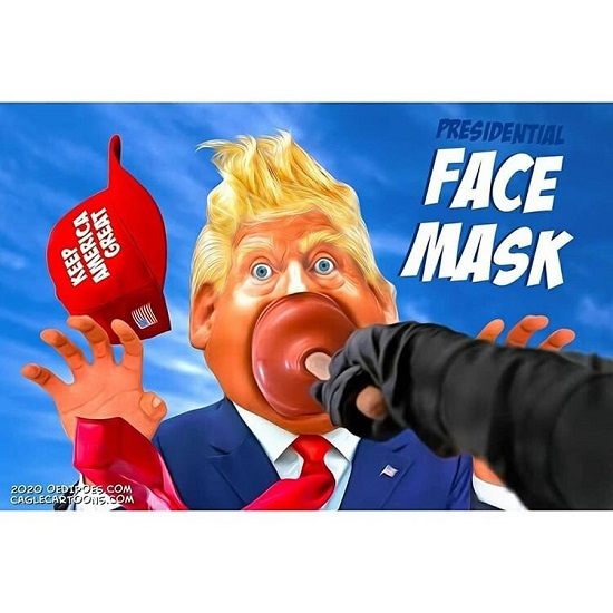 اینم ماسک مخصوص ترامپ +عکس