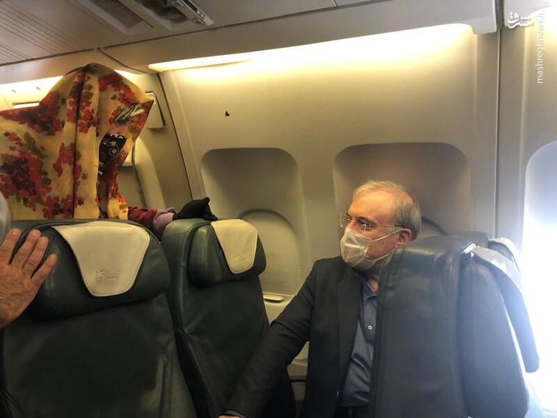 وزیر بهداشت مسافر هواپیمای مشهد+عکس