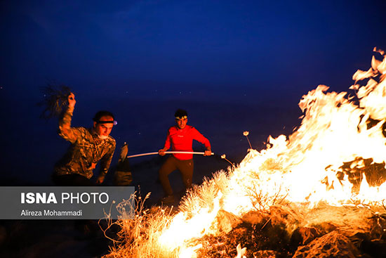 مردم  بهبهان با دست خالی در میان آتش+عکس