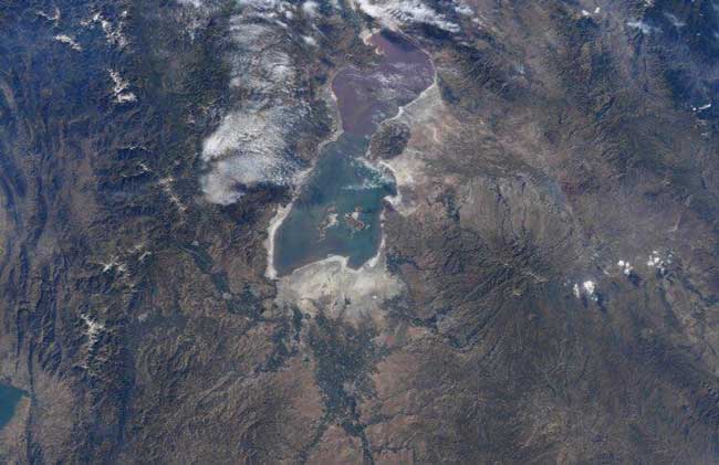 تصویر زیبای دریاچه ارومیه از ایستگاه فضایی+عکس