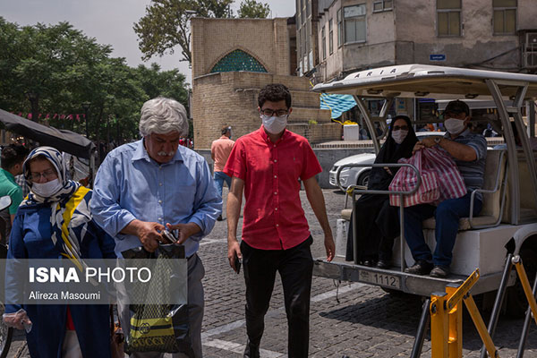 اجرای طرح ماسک اجباری در خیابان‌ها+عکس