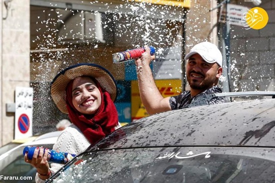 جشن خیابانی فلسطینی‌ها+عکس
