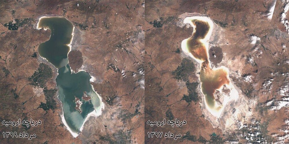 دریاچه ارومیه جان دوباره گرفت+عکس