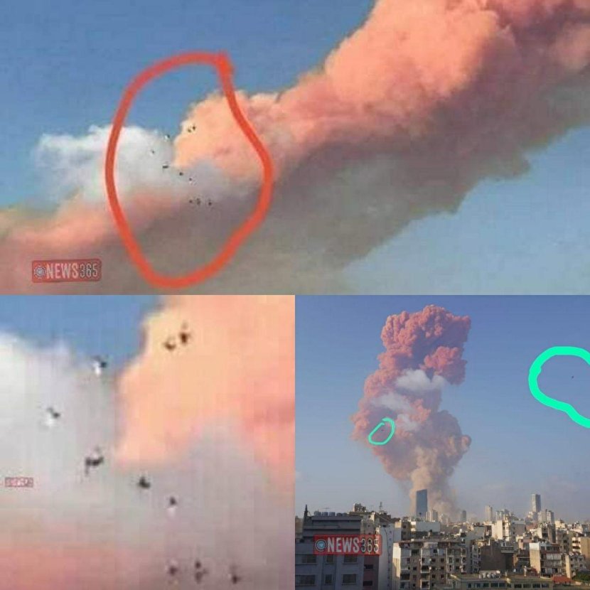 پرت شدن انسان‌ها به آسمان در انفجار بیروت+عکس