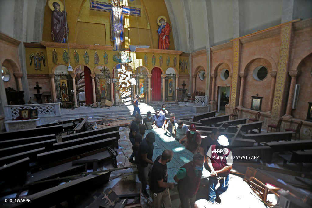 وضعیت کلیسا پس از انفجار بیروت+عکس