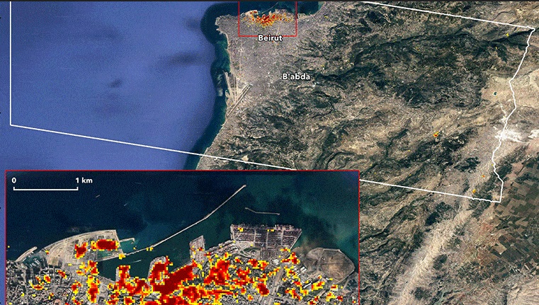 برآورد خسارت انفجار بیروت توسط ناسا +عکس