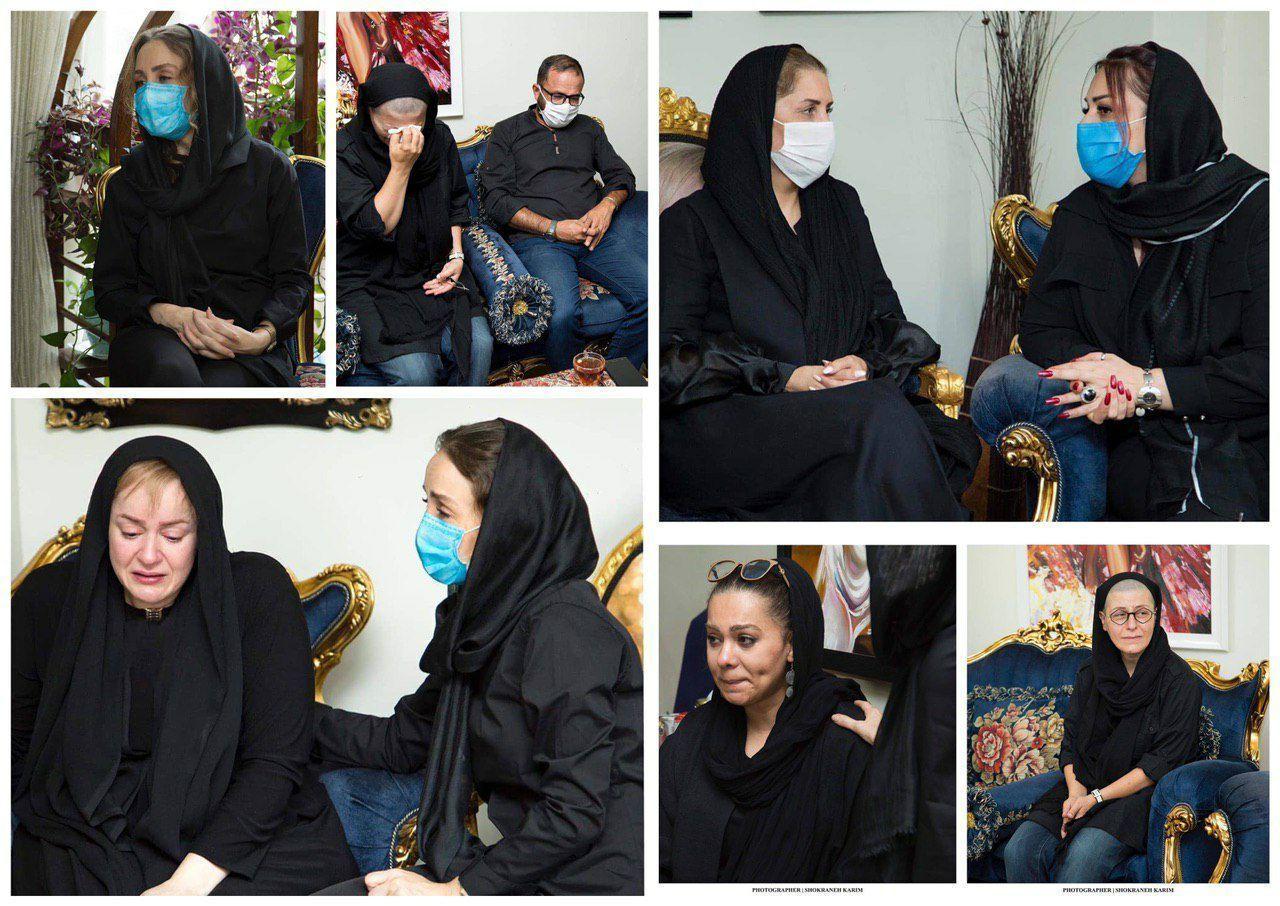 گریه بازیگران در مراسم ختم ماه چهره خلیلی+عکس