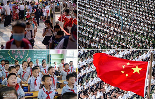 مدارس ووهان چین این طوری باز شد+عکس