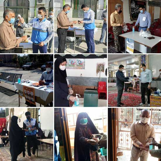وضعیت بهداشت در شعب اخذ رای گلستان+عکس
