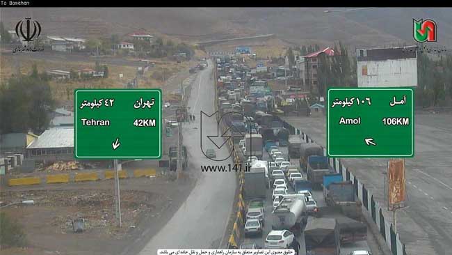 ترافیک سنگین جاده تهران به آمل+عکس