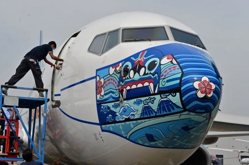هواپیمای مسافربری اندونزی ماسک زد+عکس