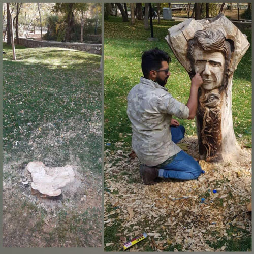 قطع تندیس استاد شجریان در مشهد+عکس