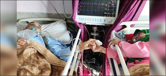 تصویر زوج کرونایی ایرانی در بیمارستان همه را شوکه کرد+عکس