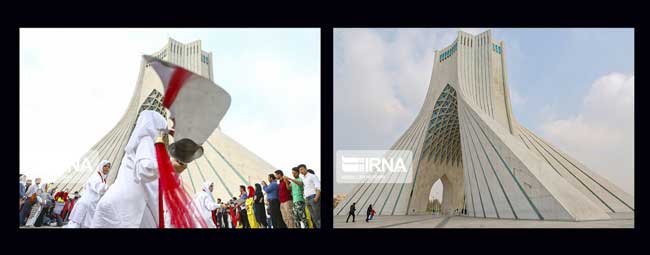 تفاوت تهران در روزهای قبل و بعد از کرونا+عکس