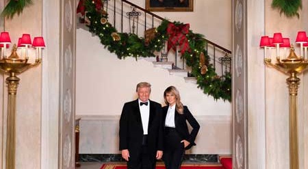 آخرین کریسمس ترامپ و ملانیا در کاخ سفید+عکس