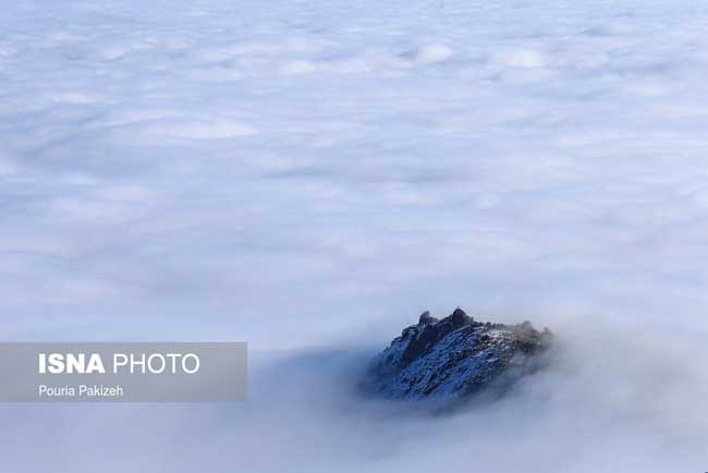 تصویری بی نظیر از قله دماوند+عکس