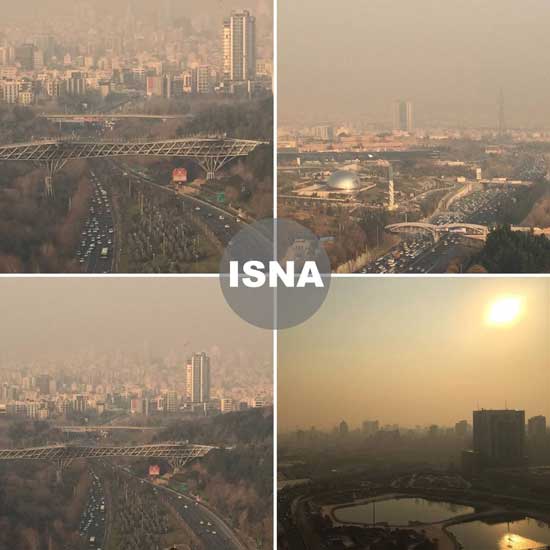 آلودگی هوای تهران از فراز استانداری+عکس