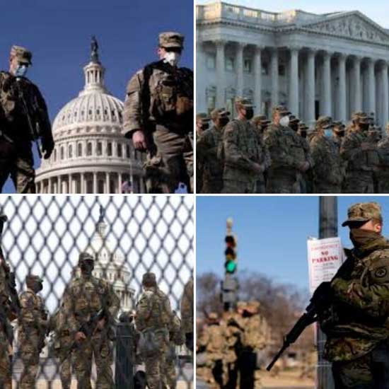 وضعیت جنگی آمریکا برای مراسم تحلیف بایدن+عکس