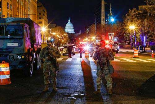 پایتخت آمریکا در حالت حکومت نظامی+عکس