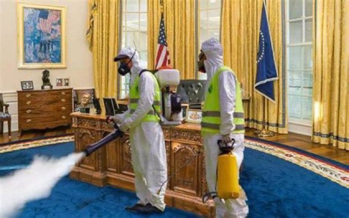 ضدعفونی کاخ سفید بعد از رفتن ترامپ+عکس