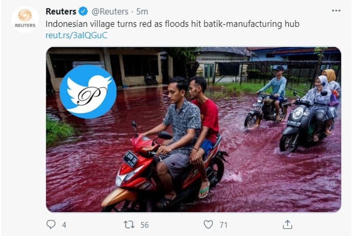 سیل خونین در اندونزی همه را وحشت زده کرد+عکس