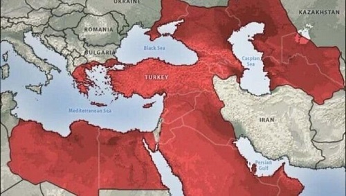 وضعیت نقشه ایران در امپراطوری جدید ترکیه+عکس