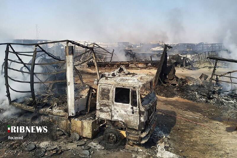 وضعیت گمرک اسلام قلعه یک روز بعد از آتش سوزی+عکس