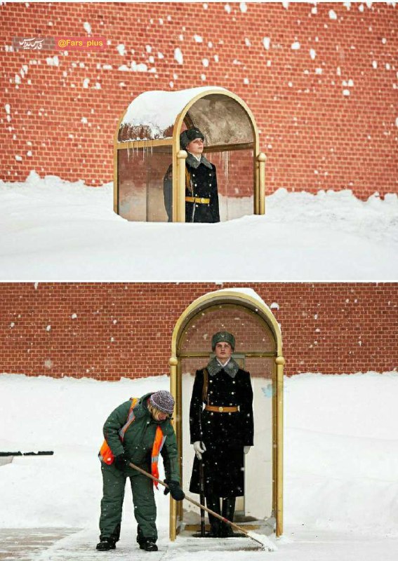 نجات سرباز روسی از میان برف+عکس