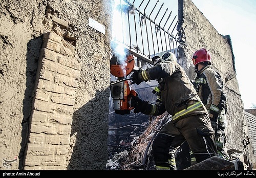 انبار پنبه مولوی در آتش سوخت+عکس